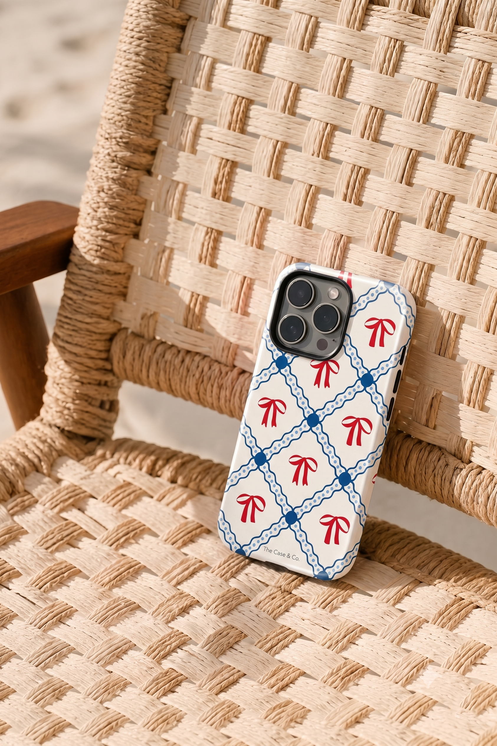 Cloud Skin Case for iPhone 14 to 17 Series| Signature Bow Motif Print | Premium 3D Hard Shell Cover 1219 Avenue