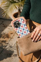 Cloud Skin Case for iPhone 14 to 17 Series| Signature Bow Motif Print | Premium 3D Hard Shell Cover 1219 Avenue
