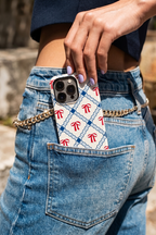Cloud Skin Case for iPhone 14 to 17 Series| Signature Bow Motif Print | Premium 3D Hard Shell Cover 1219 Avenue