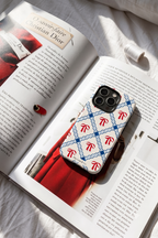 Cloud Skin Case for iPhone 14 to 17 Series| Signature Bow Motif Print | Premium 3D Hard Shell Cover 1219 Avenue