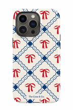 Cloud Skin Case for iPhone 14 to 17 Series| Signature Bow Motif Print | Premium 3D Hard Shell Cover 1219 Avenue