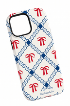 Cloud Skin Case for iPhone 14 to 17 Series| Signature Bow Motif Print | Premium 3D Hard Shell Cover 1219 Avenue