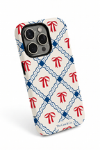Cloud Skin Case for iPhone 14 to 17 Series| Signature Bow Motif Print | Premium 3D Hard Shell Cover 1219 Avenue