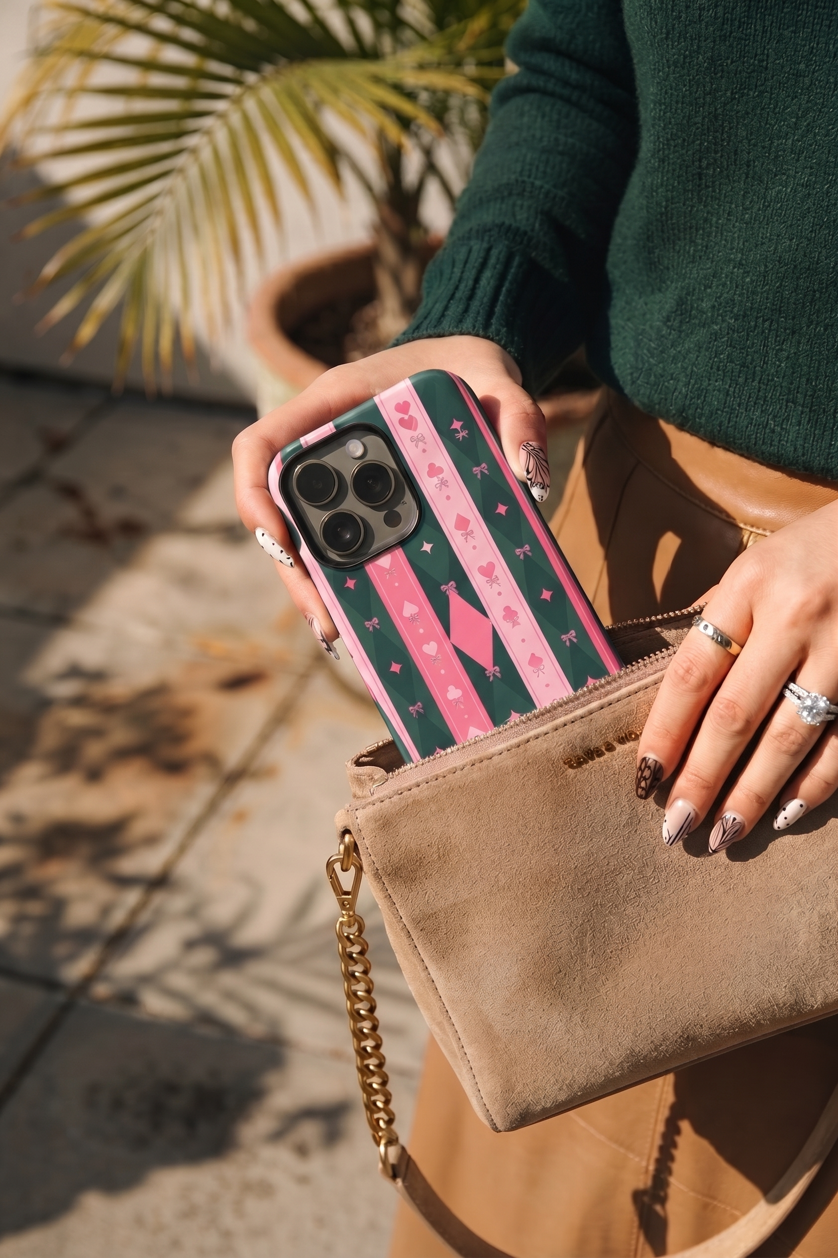 Cloud Skin Case for iPhone 14 to 17 Series| The Queen's Deck Print | Premium 3D Hard Shell Cover 1219 Avenue
