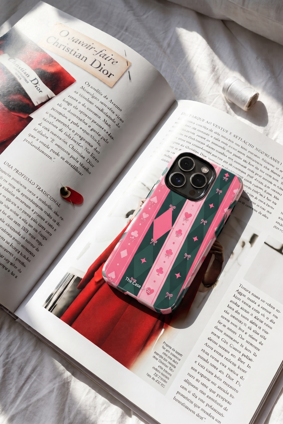 Cloud Skin Case for iPhone 14 to 17 Series| The Queen's Deck Print | Premium 3D Hard Shell Cover 1219 Avenue