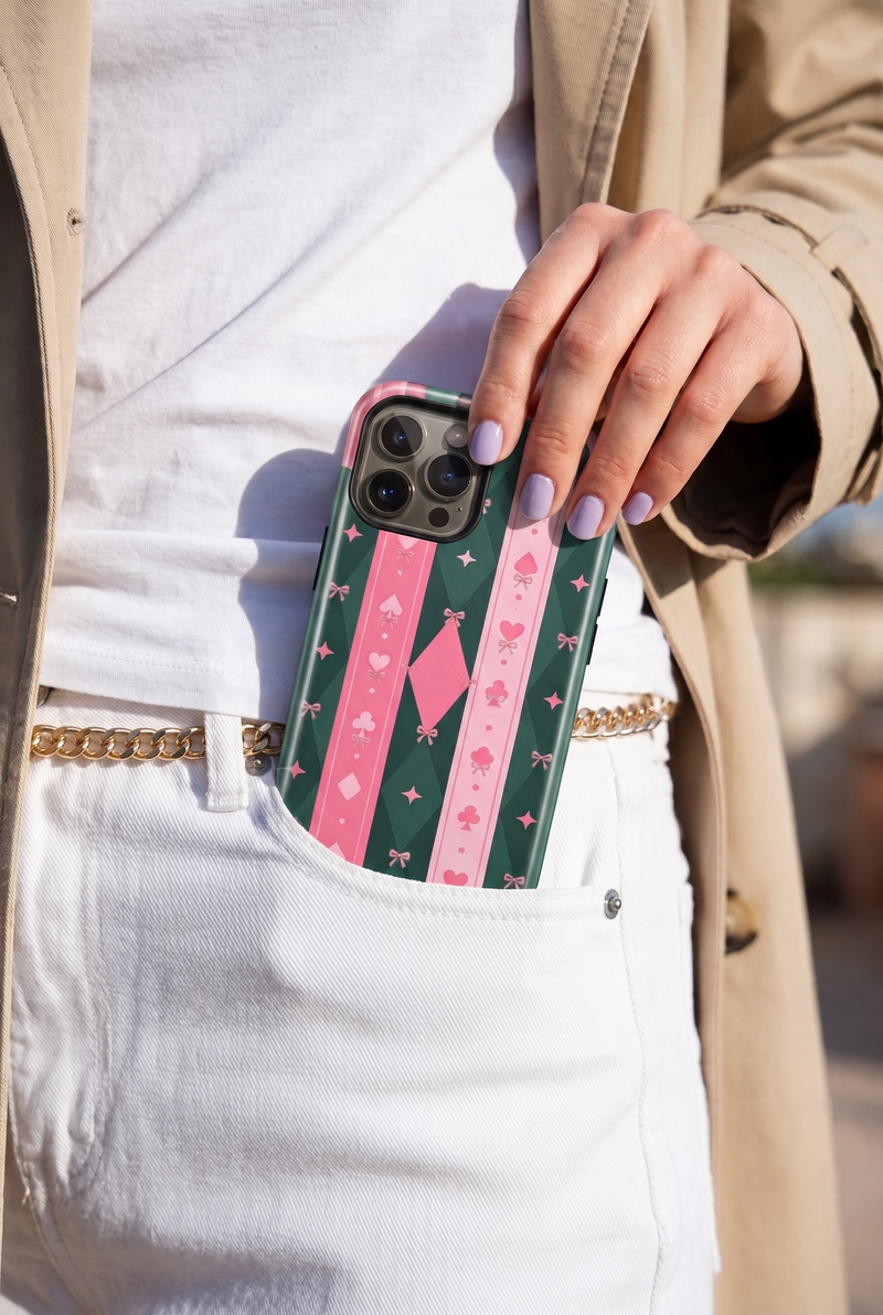 Cloud Skin Case for iPhone 14 to 17 Series| The Queen's Deck Print | Premium 3D Hard Shell Cover 1219 Avenue