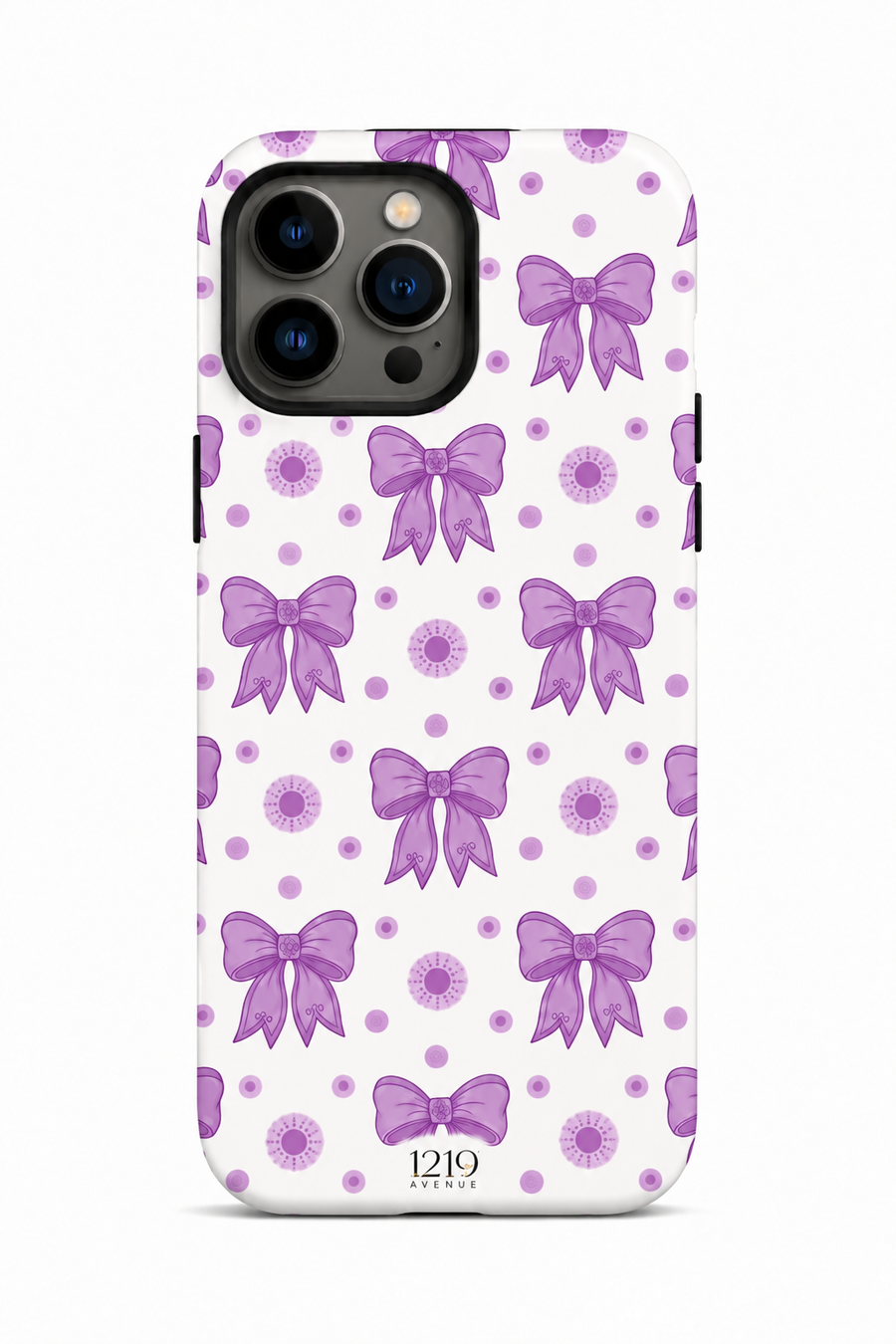 Cloud Skin Case for iPhone 14 to 17 Series| Violet Elegance Print | Premium 3D Hard Shell Cover 1219 Avenue