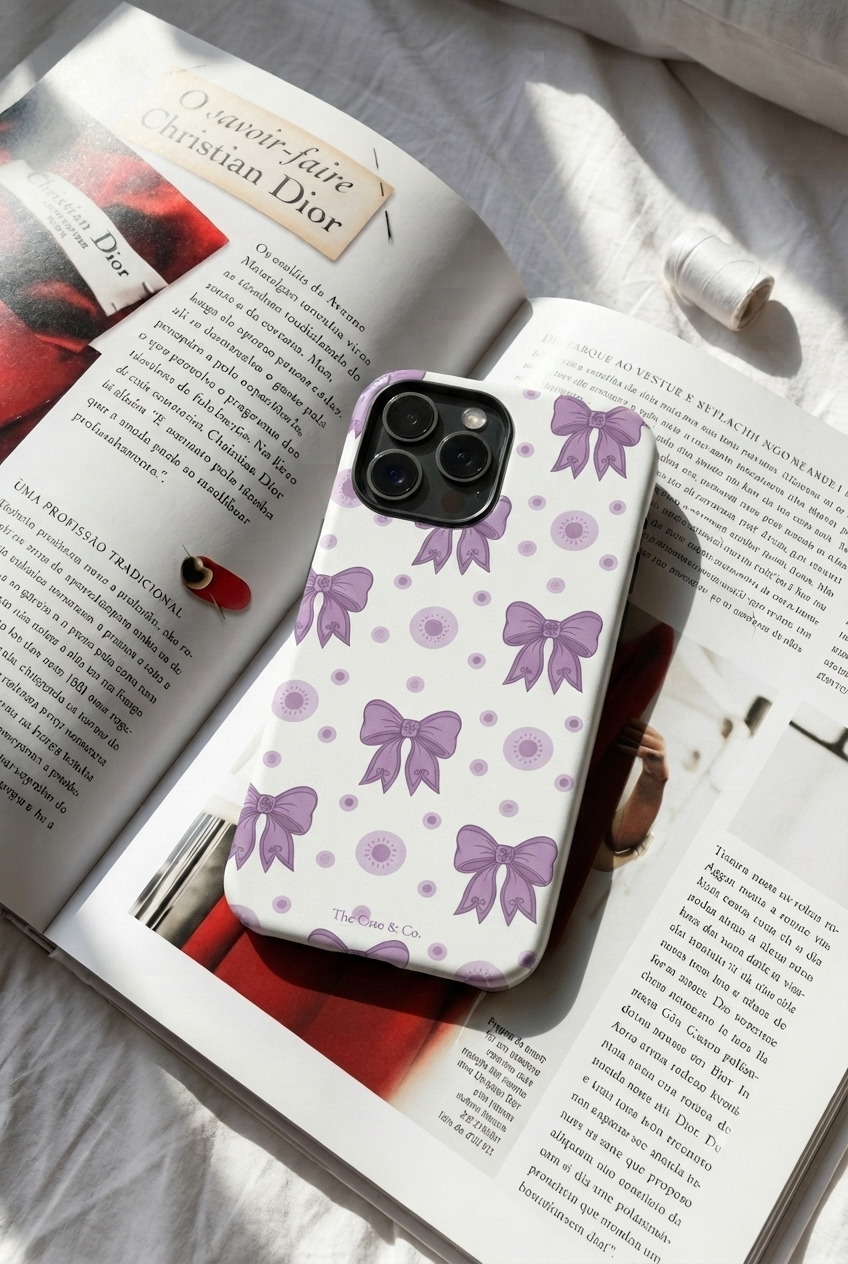 Cloud Skin Case for iPhone 14 to 17 Series| Violet Elegance Print | Premium 3D Hard Shell Cover 1219 Avenue