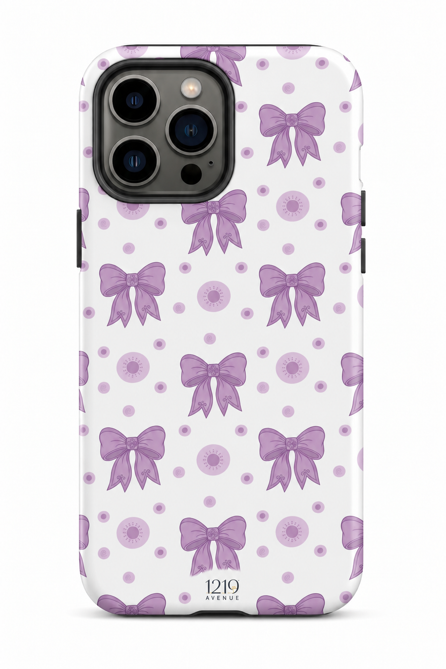 Cloud Skin Case for iPhone 14 to 17 Series| Violet Elegance Print | Premium 3D Hard Shell Cover 1219 Avenue
