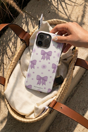 Cloud Skin Case for iPhone 14 to 17 Series| Violet Elegance Print | Premium 3D Hard Shell Cover 1219 Avenue
