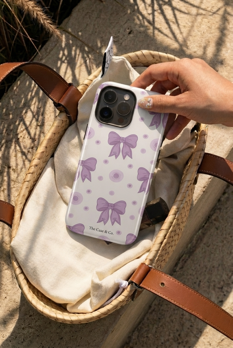 Cloud Skin Case for iPhone 14 to 17 Series| Violet Elegance Print | Premium 3D Hard Shell Cover 1219 Avenue