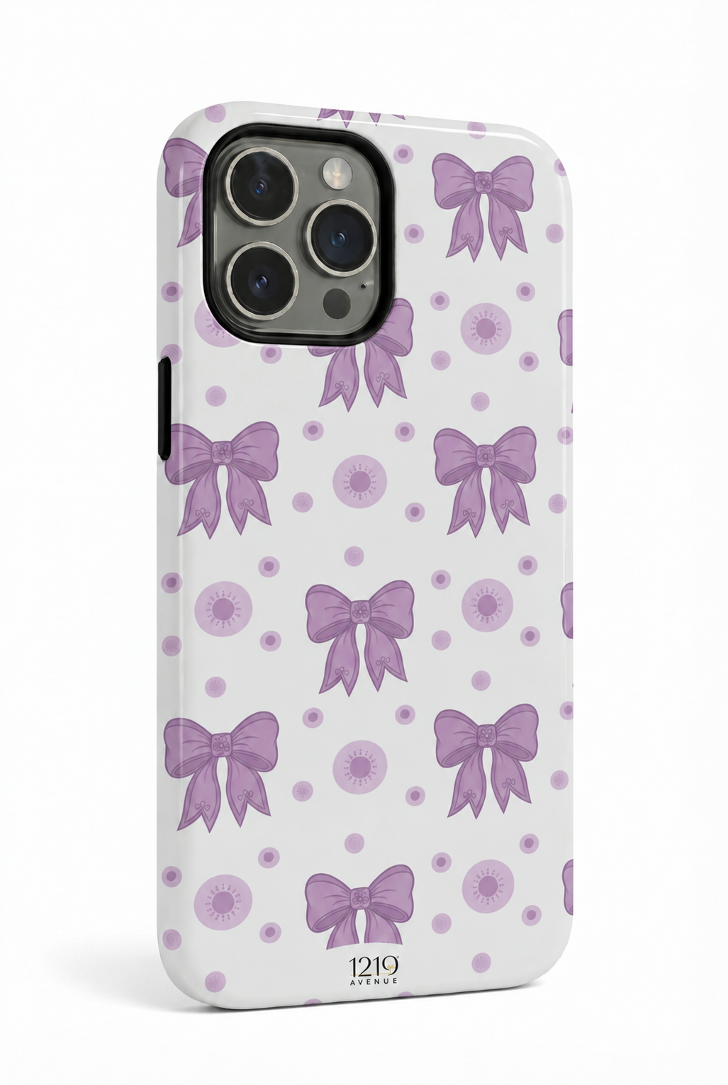 Cloud Skin Case for iPhone 14 to 17 Series| Violet Elegance Print | Premium 3D Hard Shell Cover 1219 Avenue