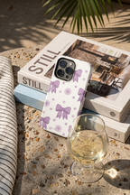 Cloud Skin Case for iPhone 14 to 17 Series| Violet Elegance Print | Premium 3D Hard Shell Cover 1219 Avenue