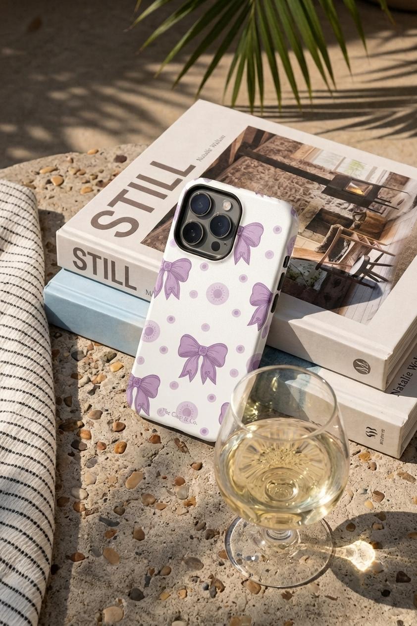 Cloud Skin Case for iPhone 14 to 17 Series| Violet Elegance Print | Premium 3D Hard Shell Cover 1219 Avenue