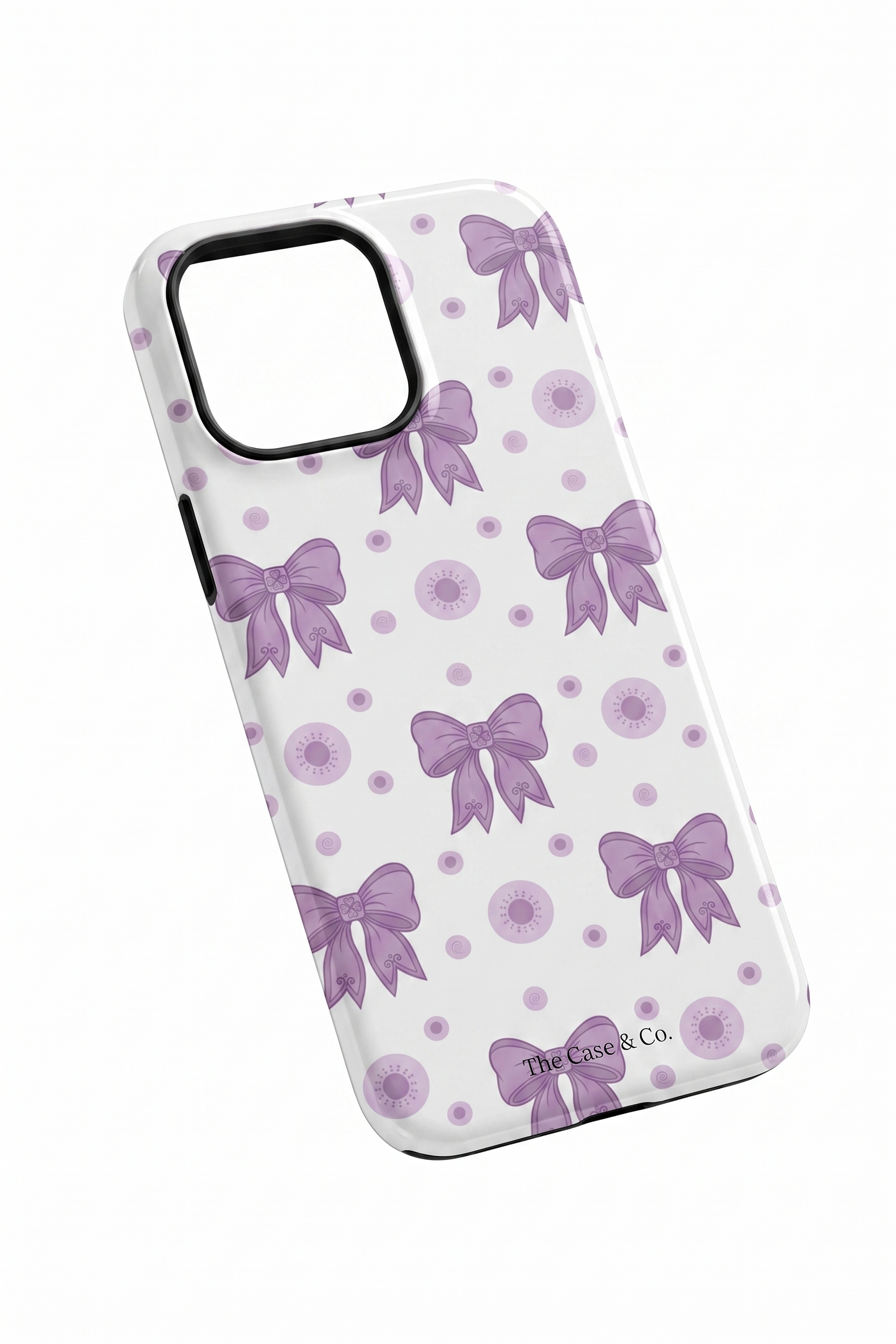 Cloud Skin Case for iPhone 14 to 17 Series| Violet Elegance Print | Premium 3D Hard Shell Cover 1219 Avenue