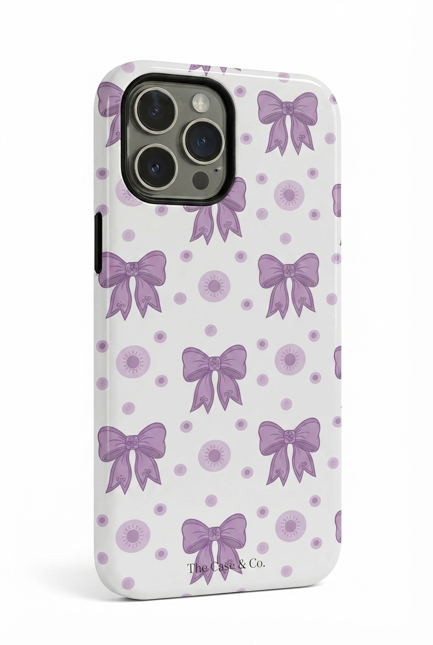 Cloud Skin Case for iPhone 14 to 17 Series| Violet Elegance Print | Premium 3D Hard Shell Cover 1219 Avenue