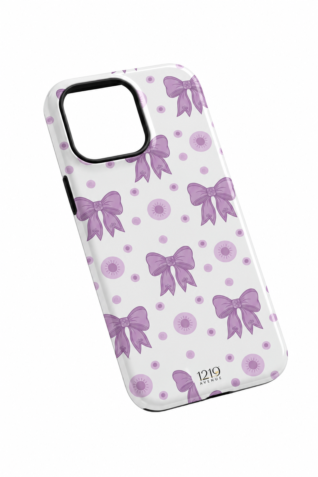 Cloud Skin Case for iPhone 14 to 17 Series| Violet Elegance Print | Premium 3D Hard Shell Cover 1219 Avenue