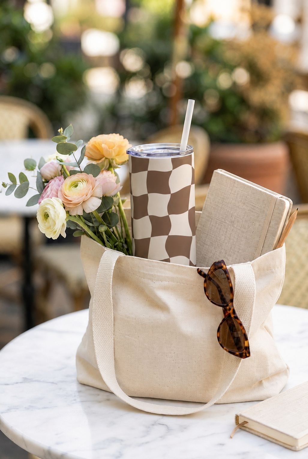 Colossal Tumbler 700ML with Straw | Aesthetic Girlie Print |Double Walled Insulated Tumbler 7-8 hrs 1219 Avenue