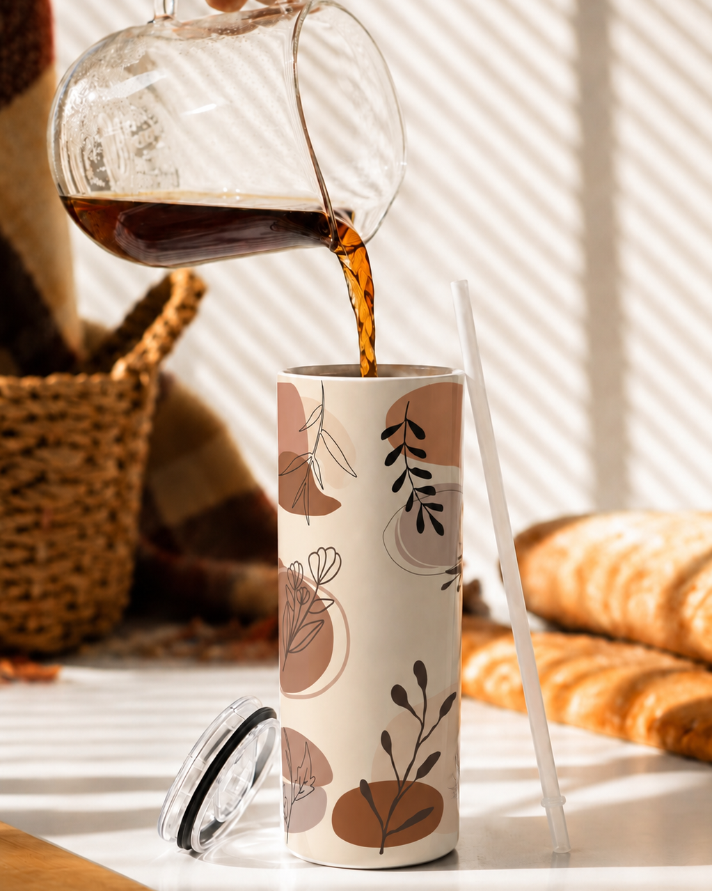 Colossal Tumbler 700ML with Straw| Artisan Vibes Print |Double Walled Insulated Tumbler 7-8 hrs 1219 Avenue