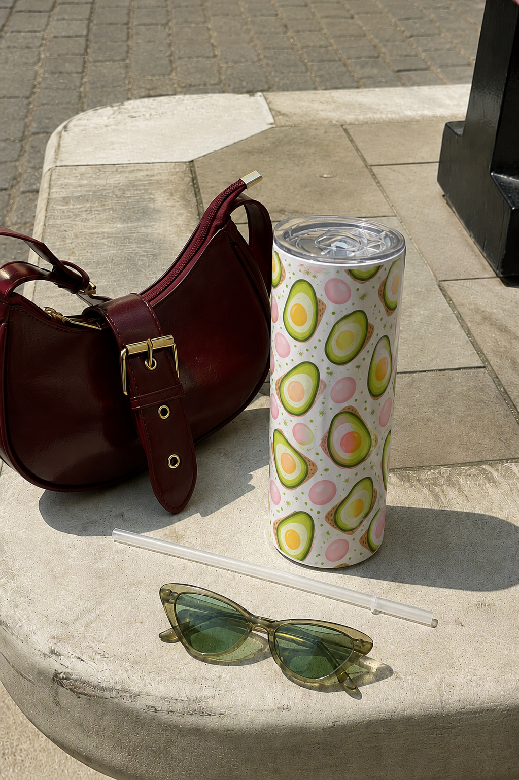 Colossal Tumbler 700ML with Straw| Avobae Print |Double Walled Insulated Tumbler 7-8 hrs 1219 Avenue