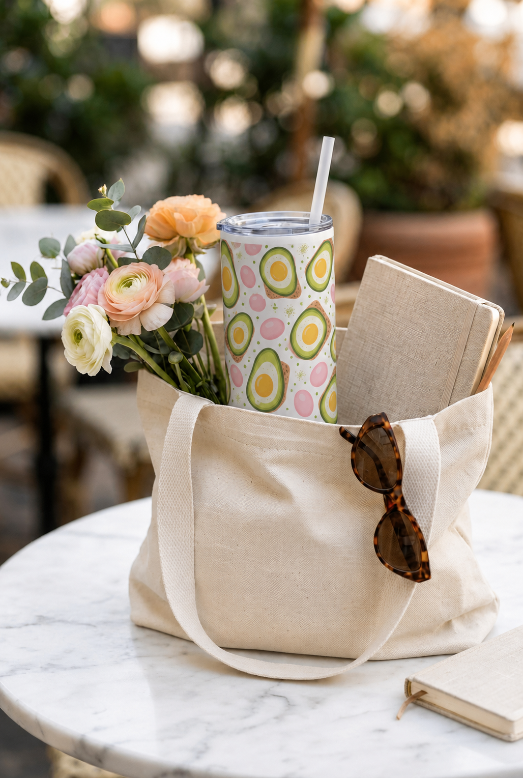 Colossal Tumbler 700ML with Straw| Avobae Print |Double Walled Insulated Tumbler 7-8 hrs 1219 Avenue