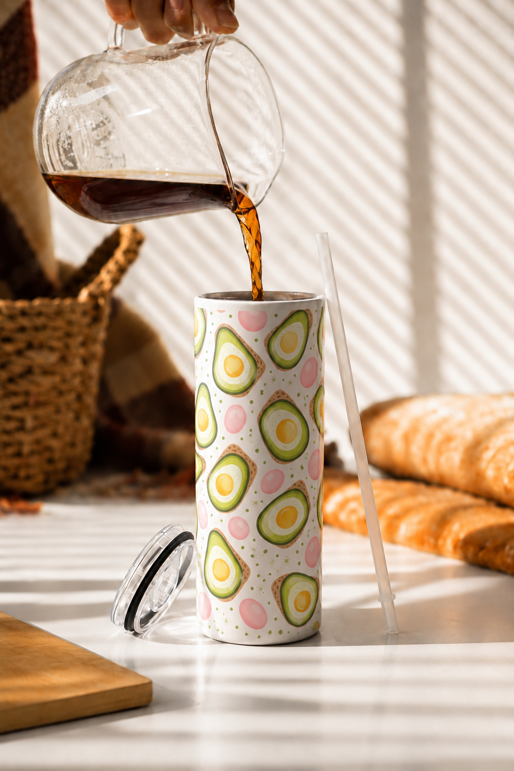 Colossal Tumbler 700ML with Straw| Avobae Print |Double Walled Insulated Tumbler 7-8 hrs 1219 Avenue