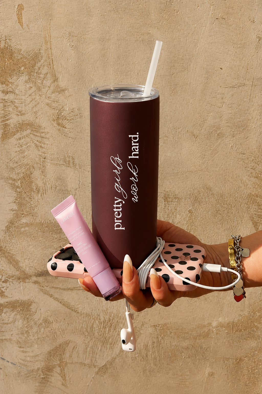 Colossal Tumbler 700ML with Straw | Boss Babe Print |Double Walled Insulated Tumbler 7-8 hrs 1219 Avenue