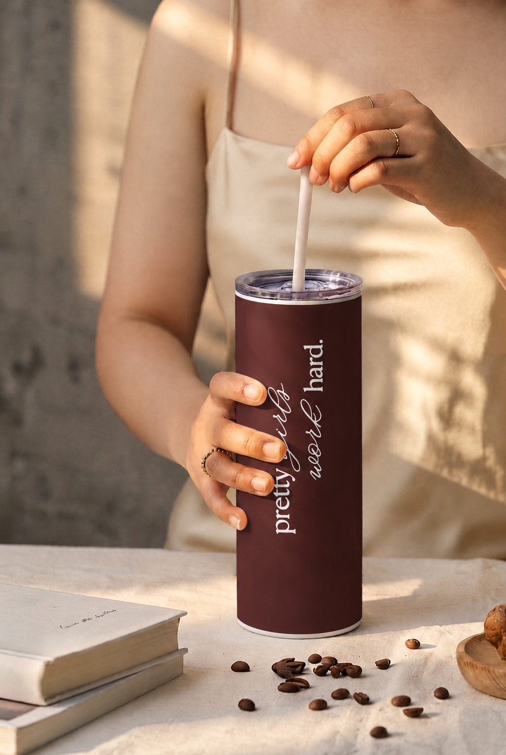 Colossal Tumbler 700ML with Straw | Boss Babe Print |Double Walled Insulated Tumbler 7-8 hrs 1219 Avenue