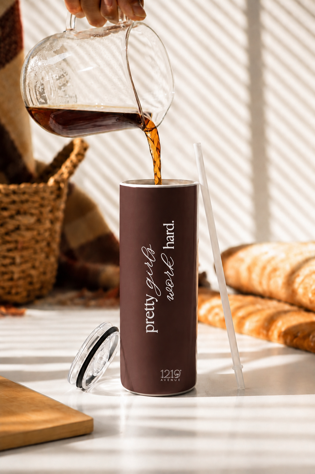 Colossal Tumbler 700ML with Straw | Boss Babe Print |Double Walled Insulated Tumbler 7-8 hrs 1219 Avenue