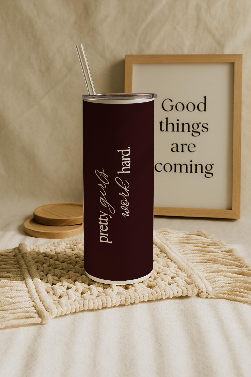 Colossal Tumbler 700ML with Straw | Boss Babe Print |Double Walled Insulated Tumbler 7-8 hrs 1219 Avenue