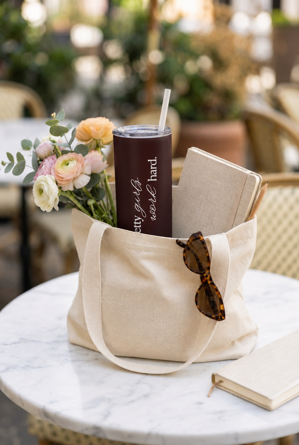 Colossal Tumbler 700ML with Straw | Boss Babe Print |Double Walled Insulated Tumbler 7-8 hrs 1219 Avenue