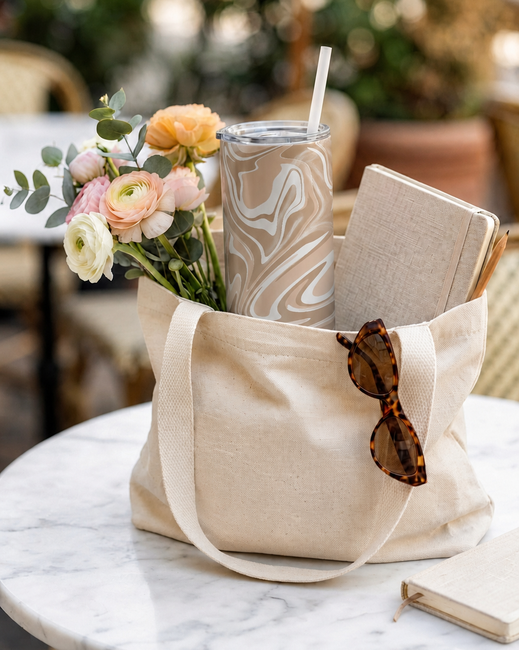 Colossal Tumbler 700ML with Straw | Brown Baddie Print |Double Walled Insulated Tumbler 7-8 hrs 1219 Avenue