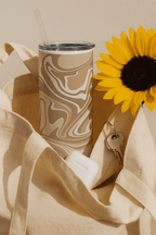 Colossal Tumbler 700ML with Straw | Brown Baddie Print |Double Walled Insulated Tumbler 7-8 hrs 1219 Avenue