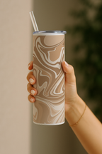 Colossal Tumbler 700ML with Straw | Brown Baddie Print |Double Walled Insulated Tumbler 7-8 hrs 1219 Avenue