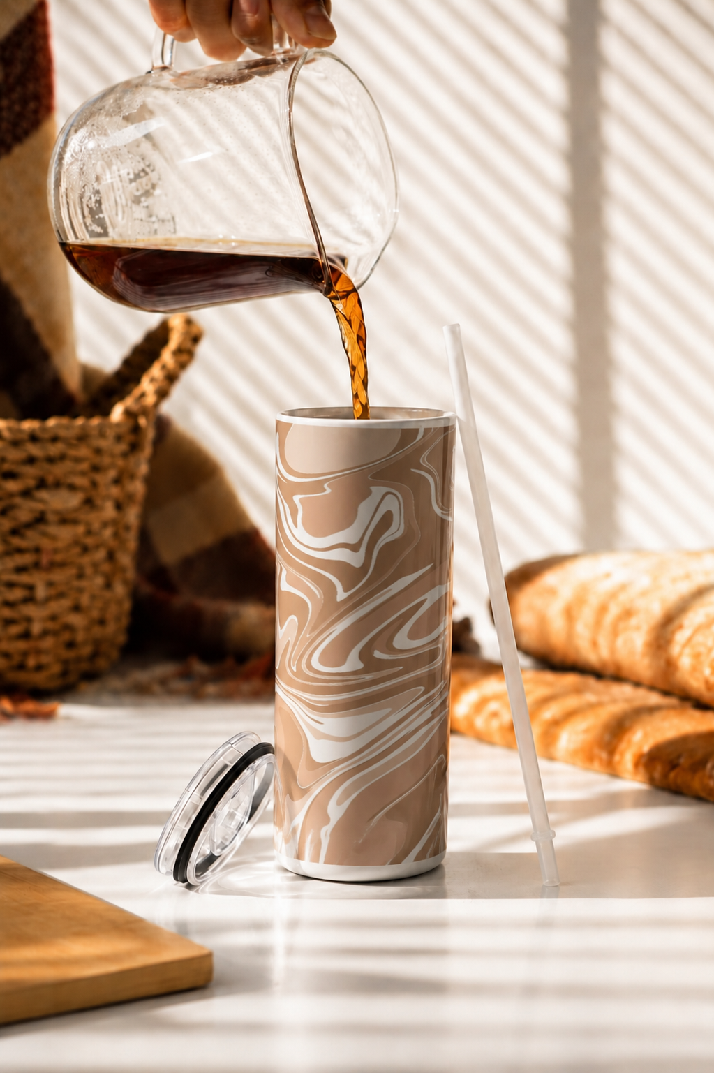 Colossal Tumbler 700ML with Straw | Brown Baddie Print |Double Walled Insulated Tumbler 7-8 hrs 1219 Avenue