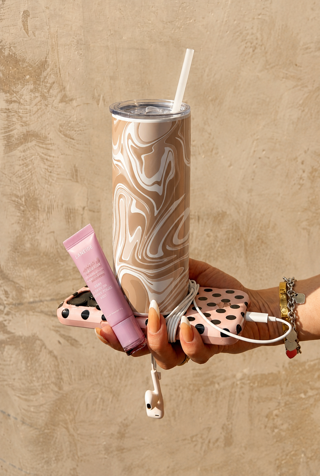 Colossal Tumbler 700ML with Straw | Brown Baddie Print |Double Walled Insulated Tumbler 7-8 hrs 1219 Avenue