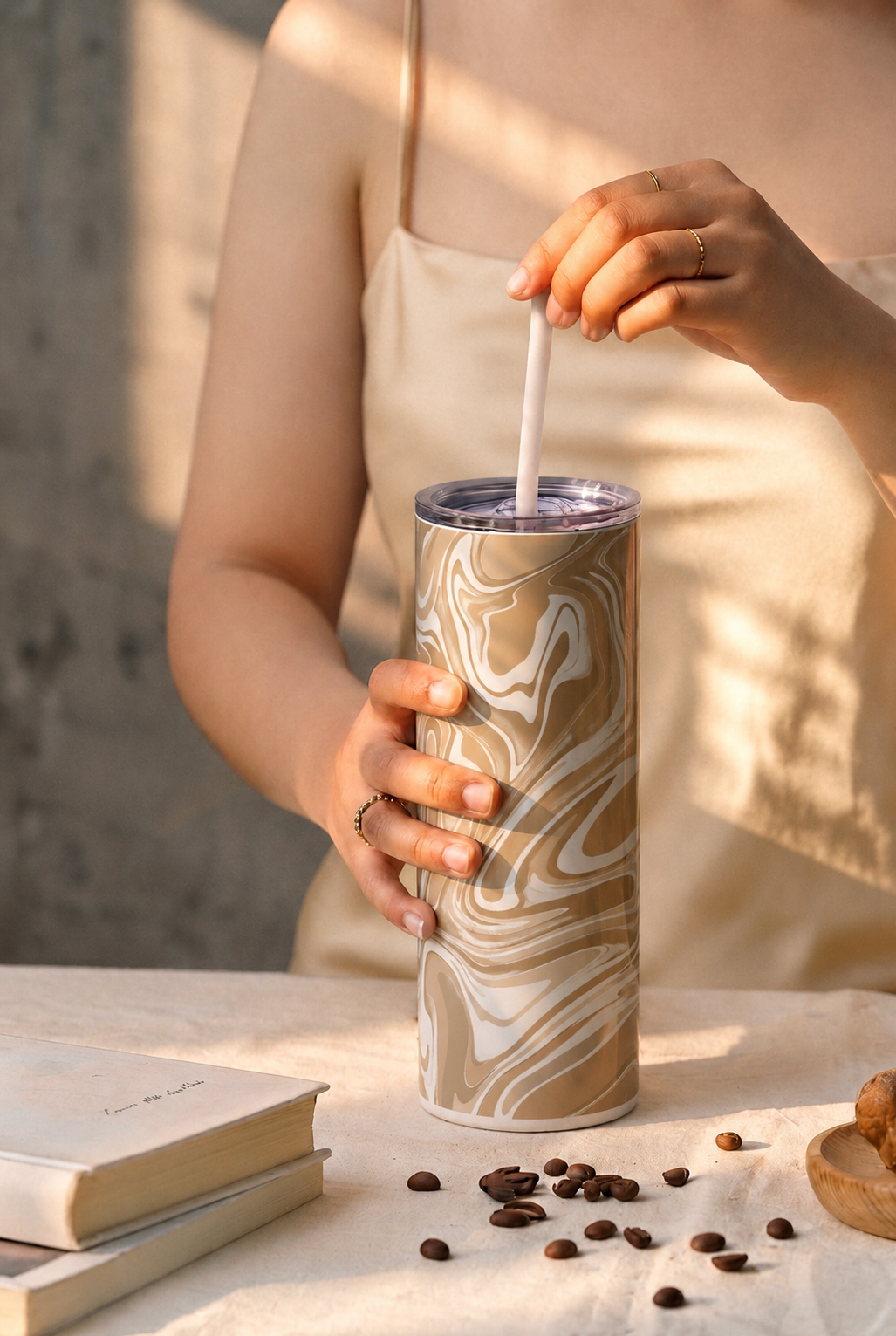 Colossal Tumbler 700ML with Straw | Brown Baddie Print |Double Walled Insulated Tumbler 7-8 hrs 1219 Avenue
