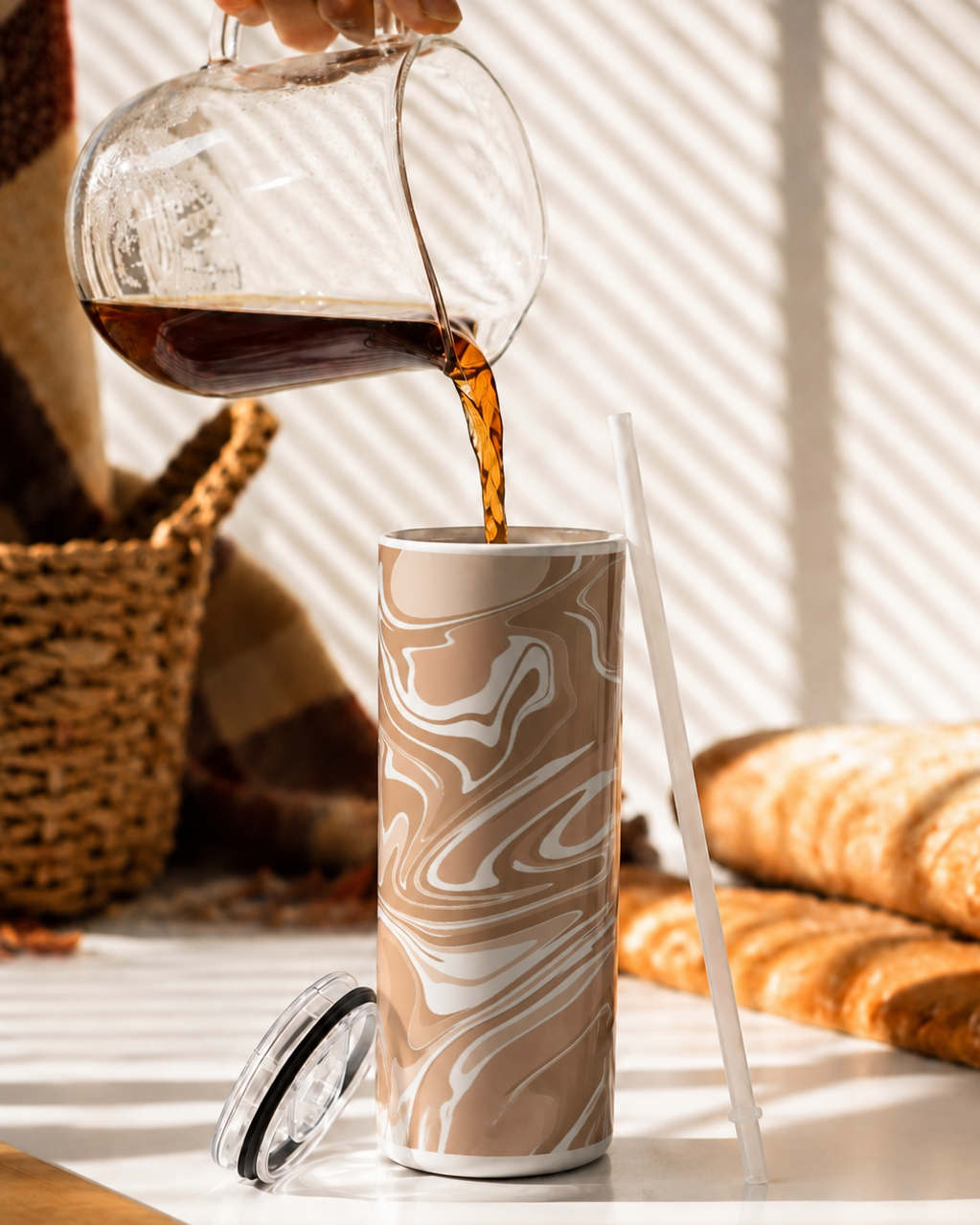 Colossal Tumbler 700ML with Straw | Brown Baddie Print |Double Walled Insulated Tumbler 7-8 hrs 1219 Avenue