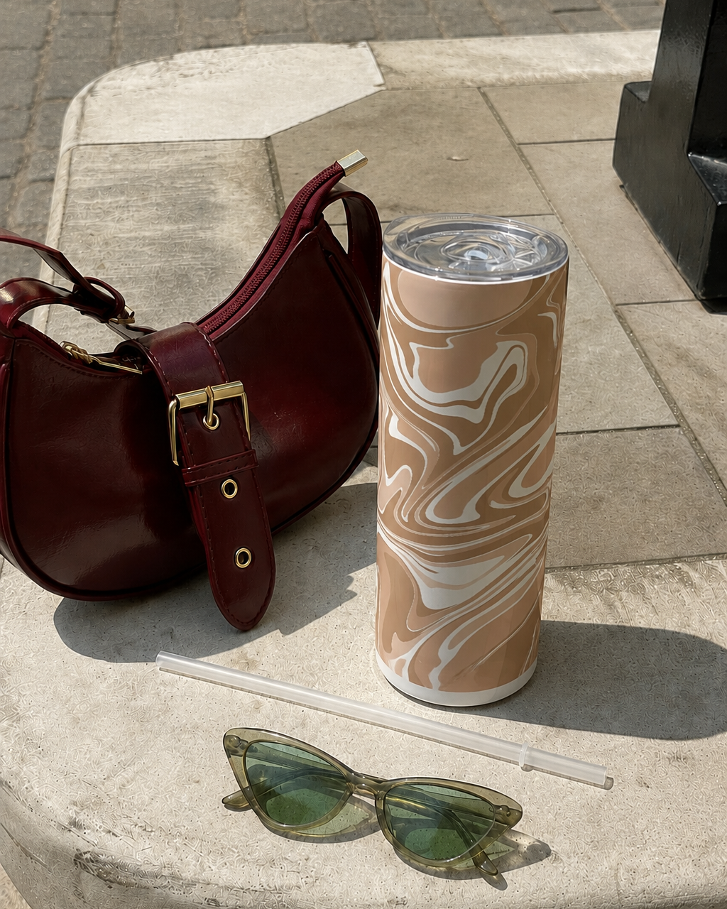 Colossal Tumbler 700ML with Straw | Brown Baddie Print |Double Walled Insulated Tumbler 7-8 hrs 1219 Avenue