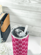Colossal Tumbler 700ML with Straw | Cherry Print |Double Walled Insulated Tumbler 7-8 hrs 1219 Avenue
