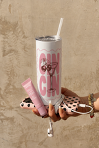 Colossal Tumbler 700ML with Straw | Cin Cin Cherie Print | Double Walled Insulated Hot & Cold Tumbler 7–8 Hours 1219 Avenue