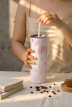 Colossal Tumbler 700ML with Straw | Coastal Blush Print | Double Walled Insulated Hot & Cold Tumbler 7–8 Hours 1219 Avenue