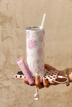 Colossal Tumbler 700ML with Straw | Coastal Blush Print | Double Walled Insulated Hot & Cold Tumbler 7–8 Hours 1219 Avenue