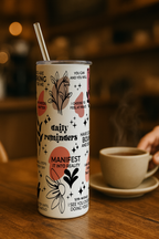 Colossal Tumbler 700ML with Straw| Daily Reminder All Over Print |Double Walled Insulated Tumbler 7-8 hrs 1219 Avenue India