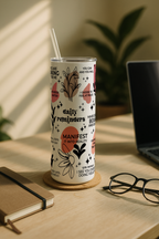 Colossal Tumbler 700ML with Straw| Daily Reminder All Over Print |Double Walled Insulated Tumbler 7-8 hrs 1219 Avenue India