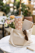 Colossal Tumbler 700ml with Straw | Daisy Dreamer All Over Print| Double Walled Insulated Tumbler 7-8 hrs 1219 Avenue
