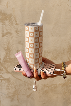 Colossal Tumbler 700ml with Straw | Daisy Dreamer All Over Print| Double Walled Insulated Tumbler 7-8 hrs 1219 Avenue