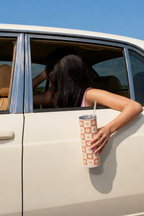 Colossal Tumbler 700ml with Straw | Daisy Dreamer All Over Print| Double Walled Insulated Tumbler 7-8 hrs 1219 Avenue