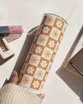 Colossal Tumbler 700ml with Straw | Daisy Dreamer All Over Print| Double Walled Insulated Tumbler 7-8 hrs 1219 Avenue India