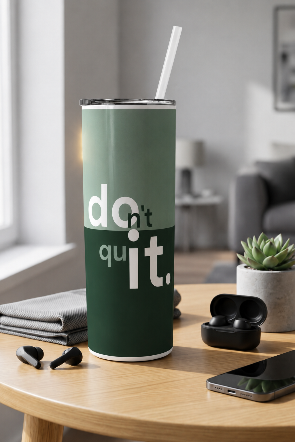 Colossal Tumbler 700ML with Straw | Don't Quit Print | Double Walled Insulated Hot & Cold Tumbler 7–8 Hours 1219 Avenue